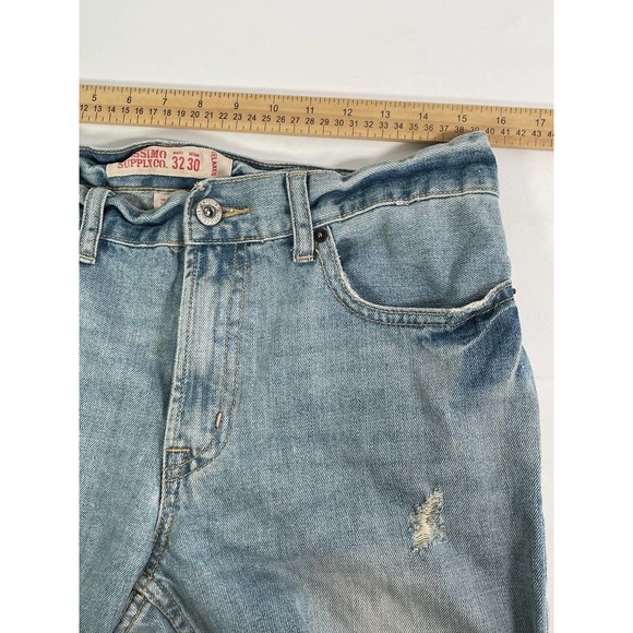 Mossimo  mens 32x30 jeans blue distressed relaxed fit - Picture 11 of 13